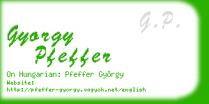 gyorgy pfeffer business card